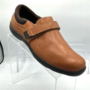 Anodyne Women's No. 51 Casual Dress Shoes 8M Monk Strap Hook Loop Cognac Leather